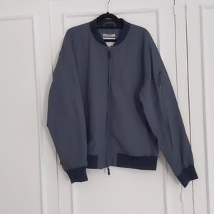 Water Resistant Blue Bomber Jacket size L